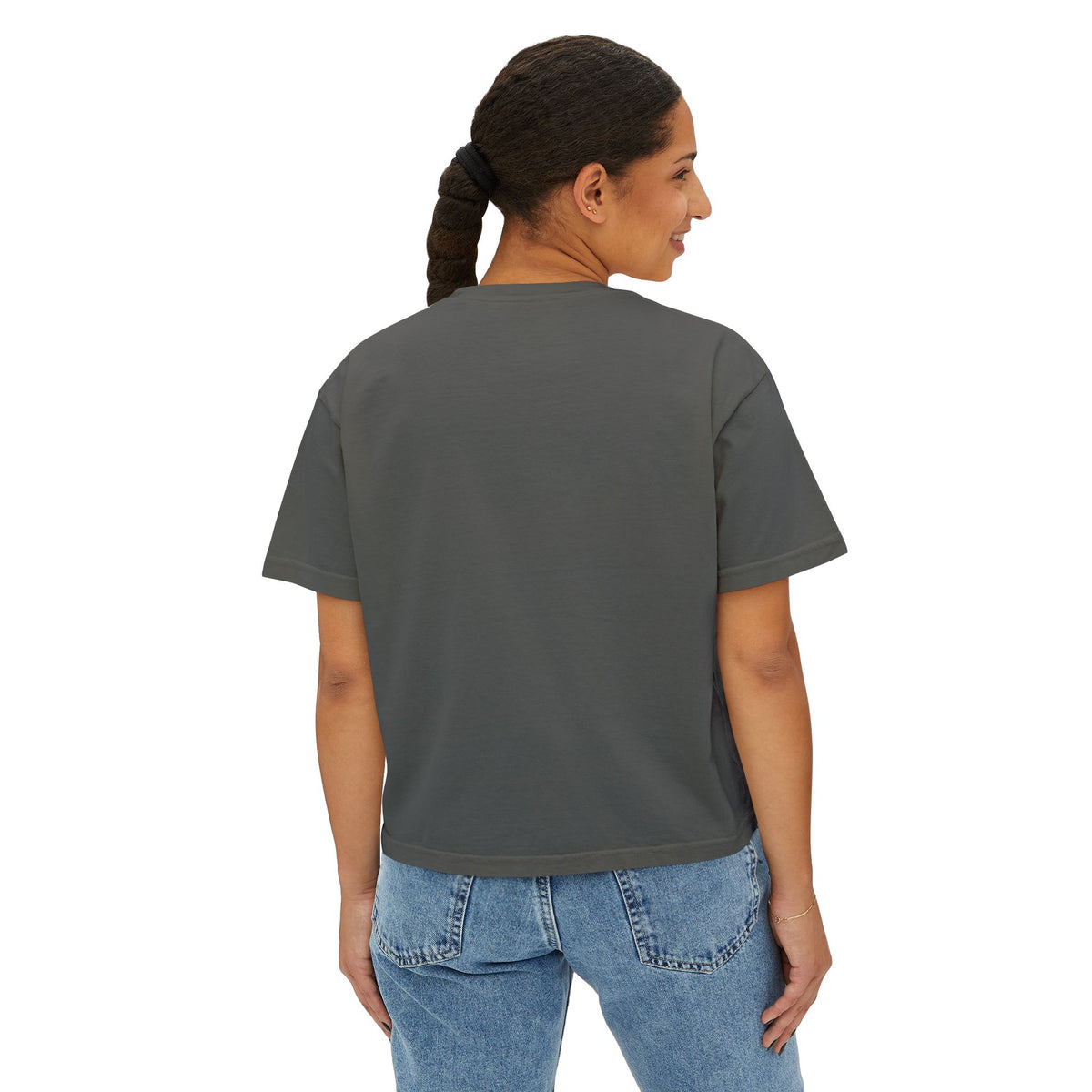 Boxy Tee — Colorful Markers Art Print Women's Cropped T‑Shirt