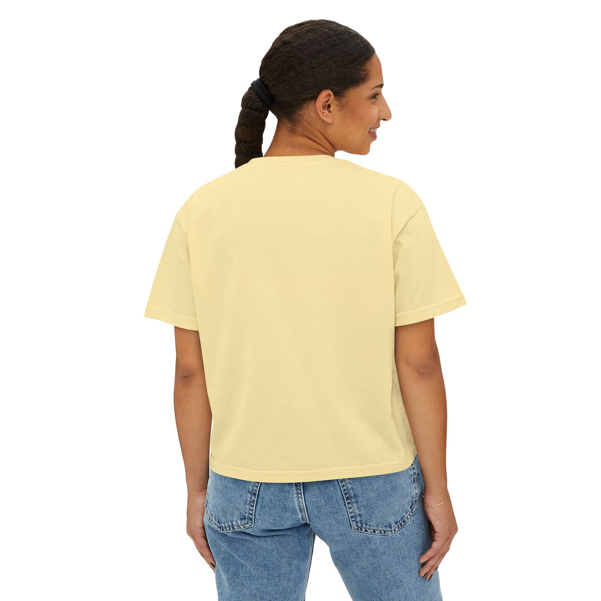 Boxy Tee — Colorful Markers Art Print Women's Cropped T‑Shirt