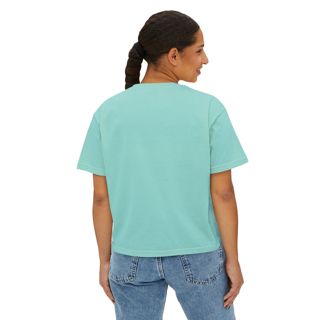 Boxy Tee — Colorful Markers Art Print Women's Cropped T‑Shirt
