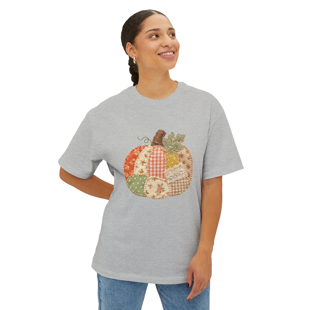 Patchwork Pumpkin Fall Graphic T-Shirt